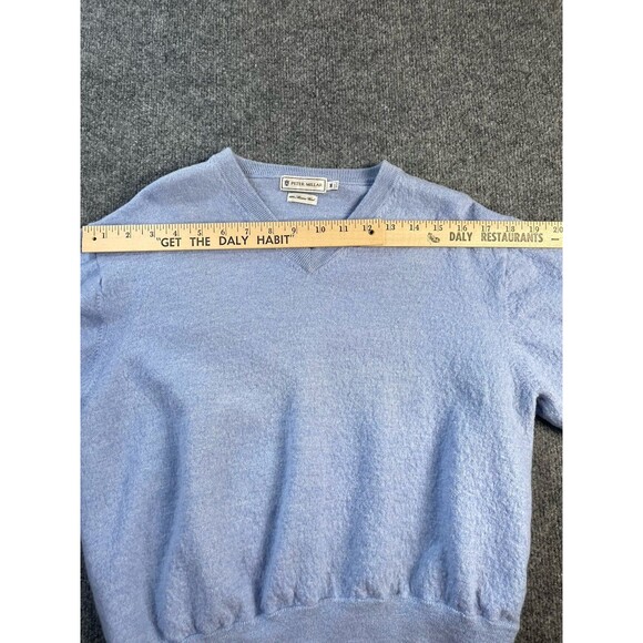 Peter Millar Sweater Womens XL Blue Merino Wool V-Neck Pinehurst Resort Golf - Picture 11 of 15